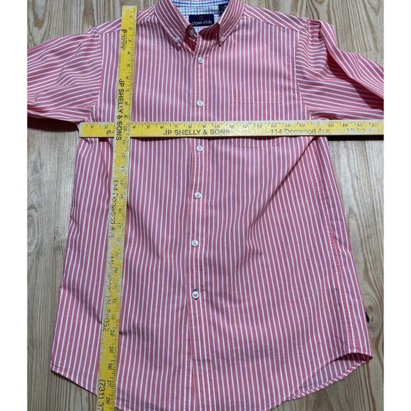 Class Club Youth Boys Shirt Button Down Long Sleeve Pink/ White Size 18 XL - Picture 4 of 4
